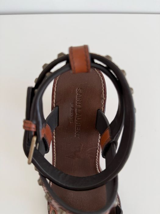 Saint Laurent Leather Sandals - sandały ze skóry