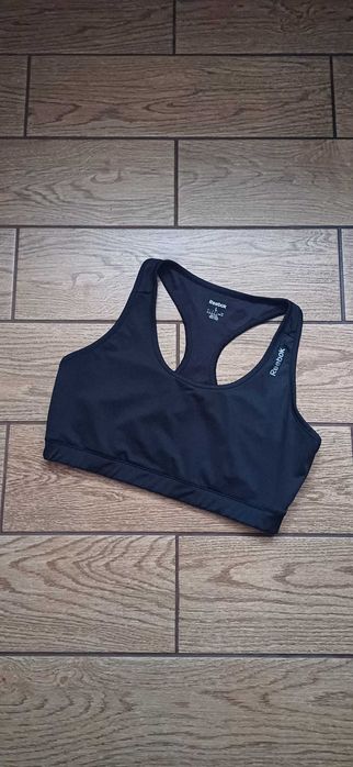 Czarny sportowy biustonosz Reebok  r. L