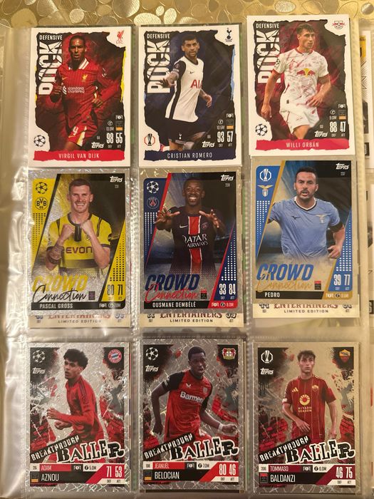 Картки Колекційні футбольні картки Topps Match Attax 24/25 + Panini + Альбом