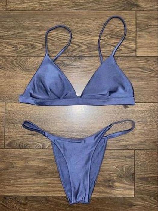 Стильний брендовий купальник з відливом в красивому кольорі с-м zaful