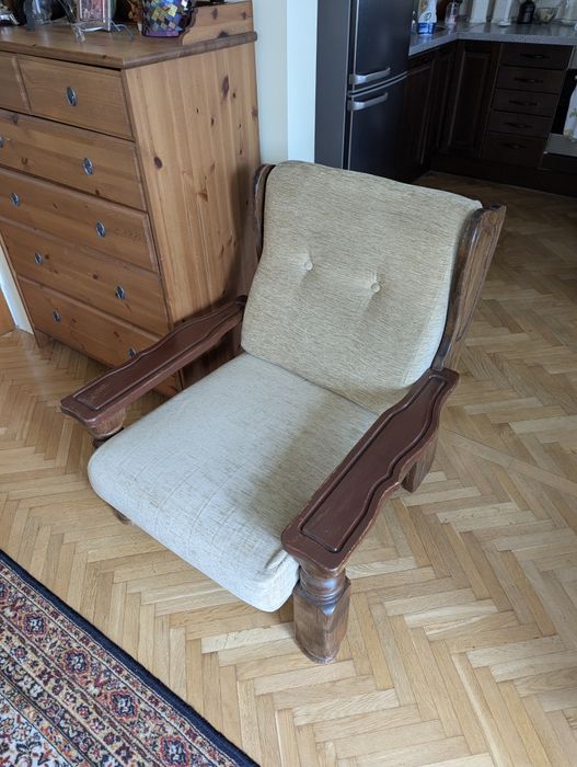 Solidnie wykonany komplet retro do salonu