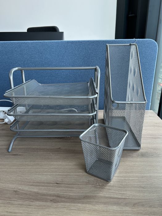 Zestaw 3w1 ikea na biurko dlugopisy notatki podstawka