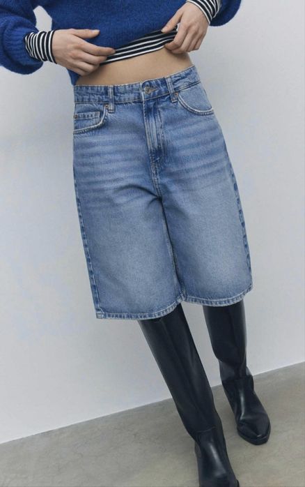 Джинсовые бермуды Stradivarius