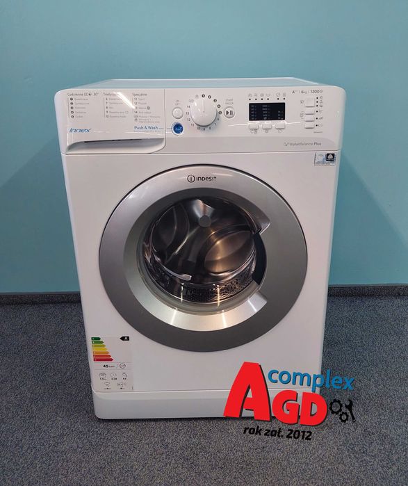 ROK GWARANCJA Pralka SLIM 6kg 1200 obr. Indesit Innex BWSA 61253WSSSPL