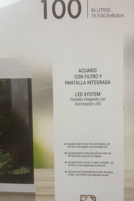 LOJA!! Aquario com Led 86 Litros NOVO!