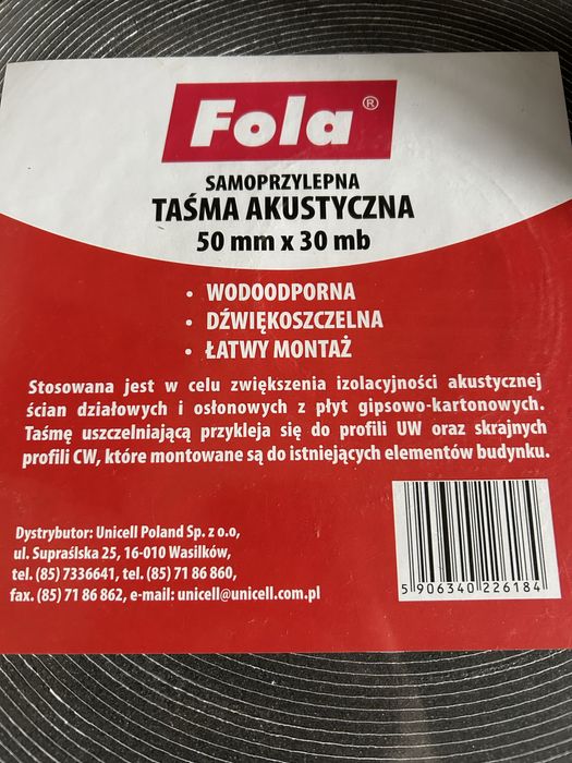 Taśma akustyczna samoprzylepna