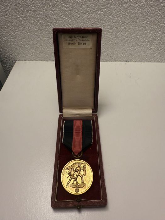 Medalha anexação dos sudetas 3 reich ww2