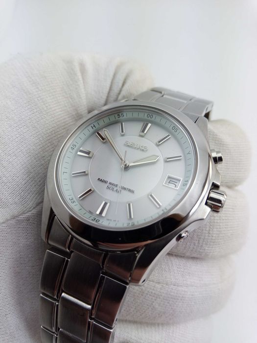 Японские мужские часы Seiko Solar SBTM019, радиоконтроль, сапфир