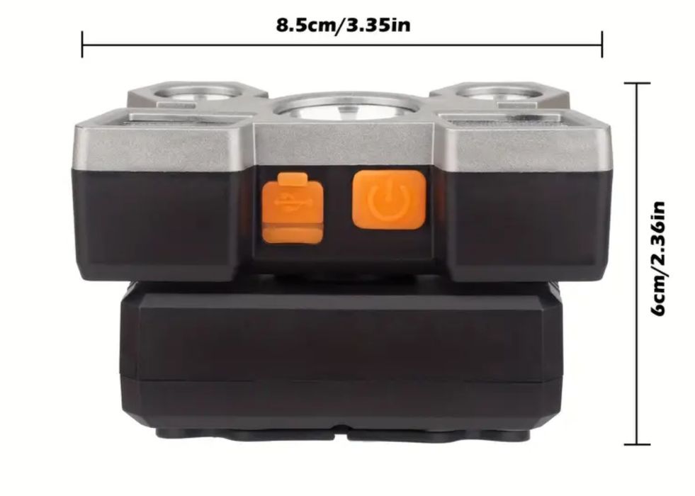 Фонарь налобный светодиодный с аккумулятором 9 диодов