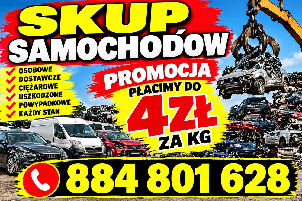 Już Dziś Zapłacimy Do 4ZŁ Za KG, Skup I Złomowanie Aut