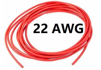 Провод силиконовый 22 AWG 0,3 кв.мм черный (60×0,08)