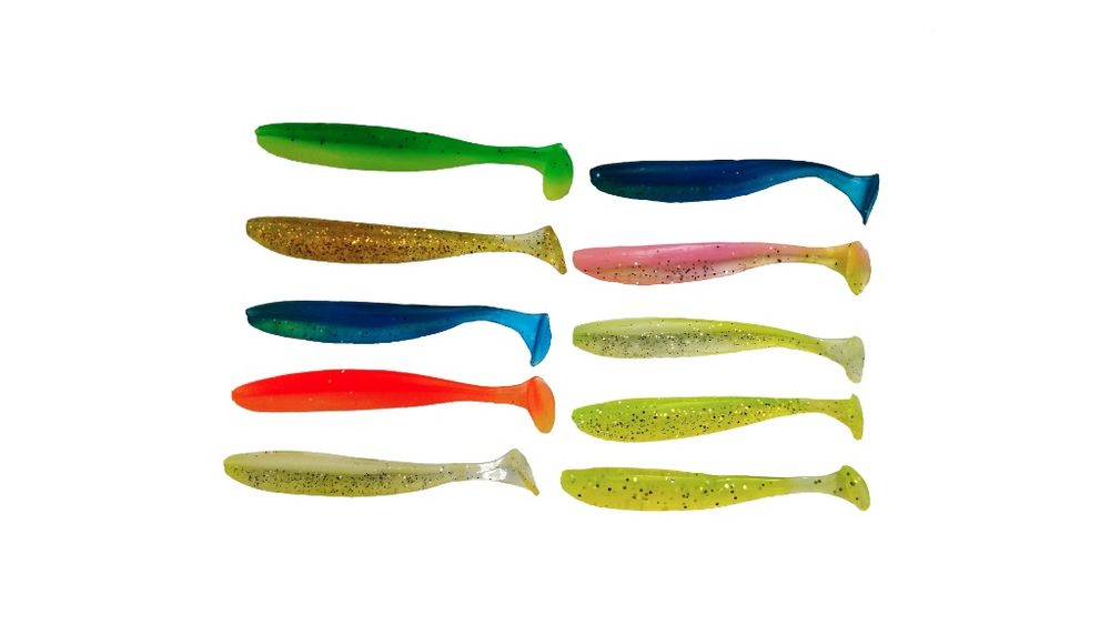 Zestaw prznęt wędkarskich - gumy, woblery, błystki, główki, przypony