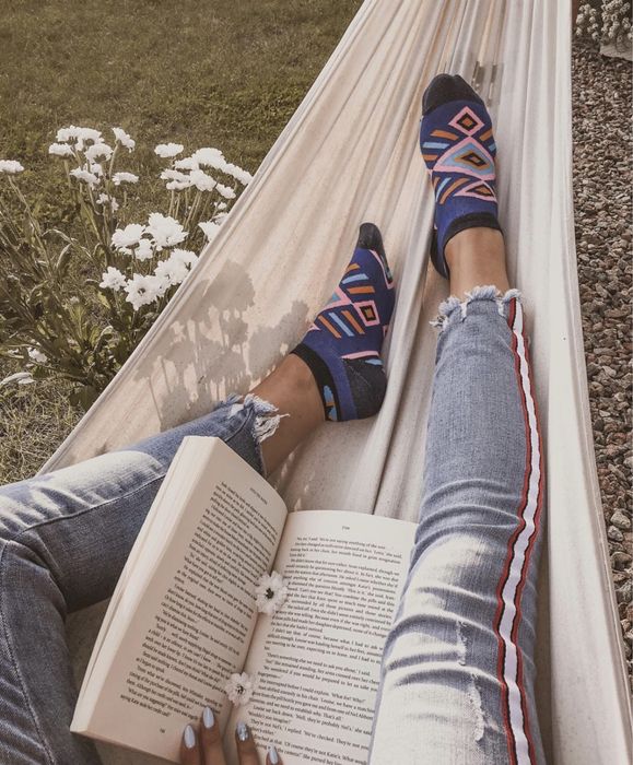 Kolorowe stopki skarpetki boho 38-40
