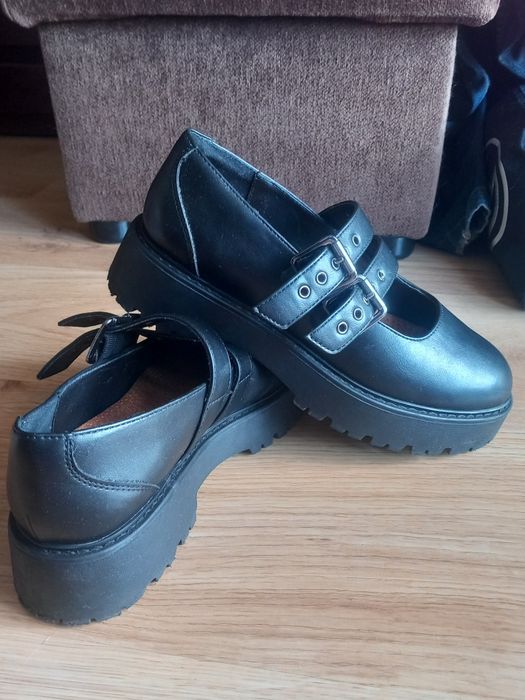 Buty skórzane rozm 38 czarne