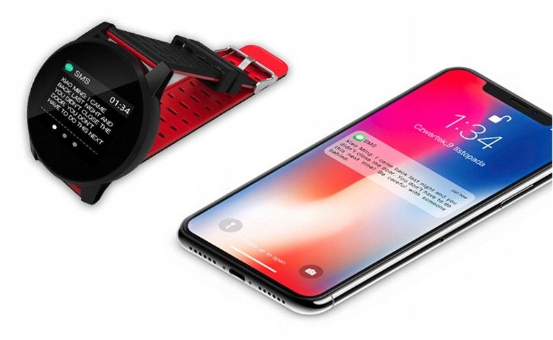 Smartwatch Zegarek Sportowy Kroki Kalorie Puls - Czarny