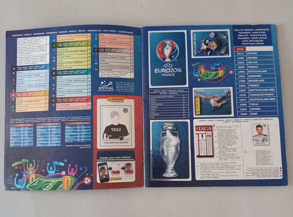 Caderneta completa Euro 2016 Panini