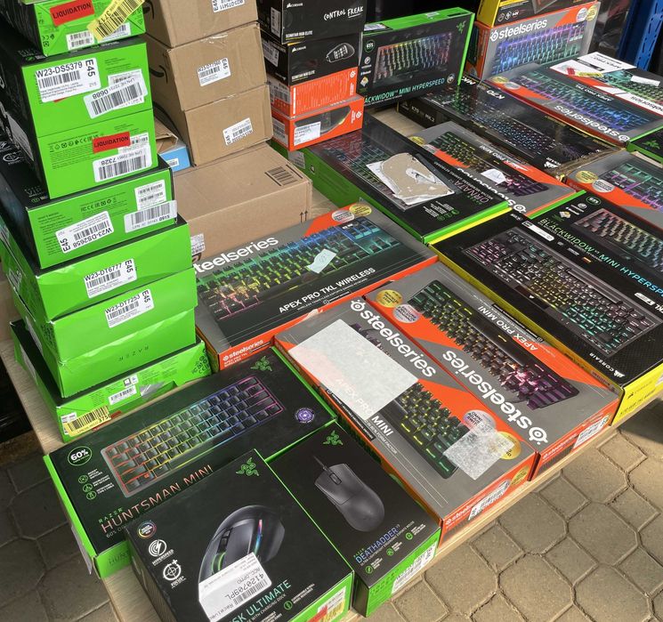 ОПТ Клавіатури та миші з Амазону: Asus  HP Logitech Razer - 2500 шт