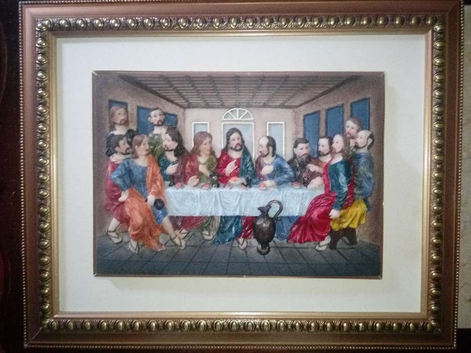 Quadro da última ceia c/relevo NOVO - DESCIDA DE PREÇO