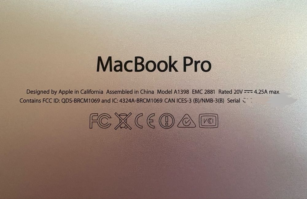 MacBook Pro 15" Retina (Mid 2014) – i7 / 16 GB / 512 GB SSD / GT 750M