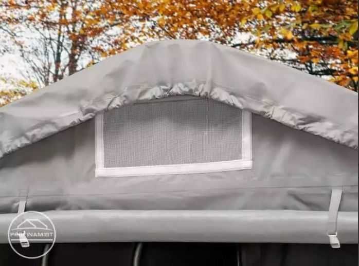 2,4x3,6m Schowek Ogrodowy Namiot garażowy PVC 800 N szary Ziemia