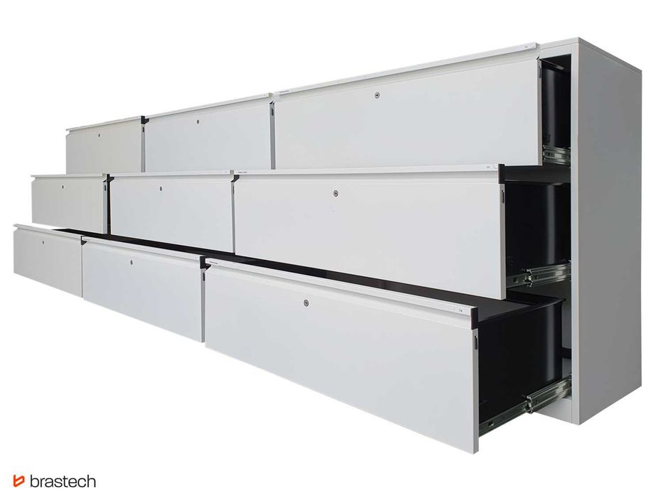 Szafa z szufladami 101x300x45 cm metalowy