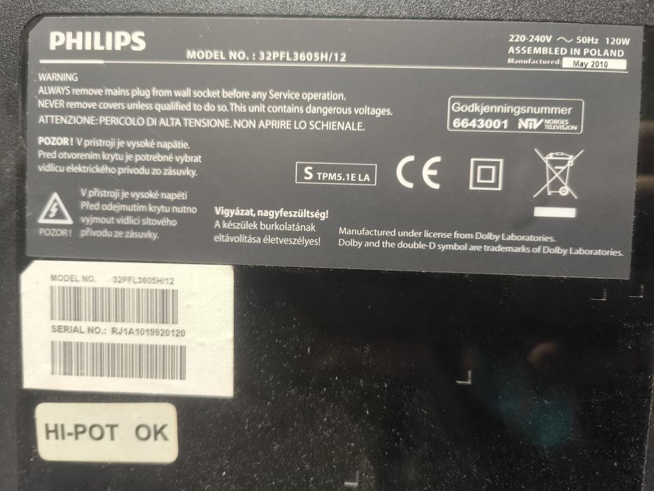 philips 32pfl3605h/12 telewizor tv