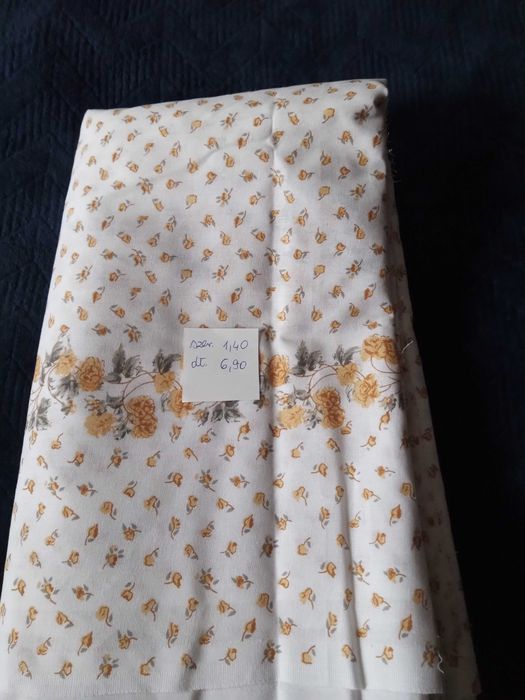 Kupon materiału bawełna vintage PRL 1,40x6,90