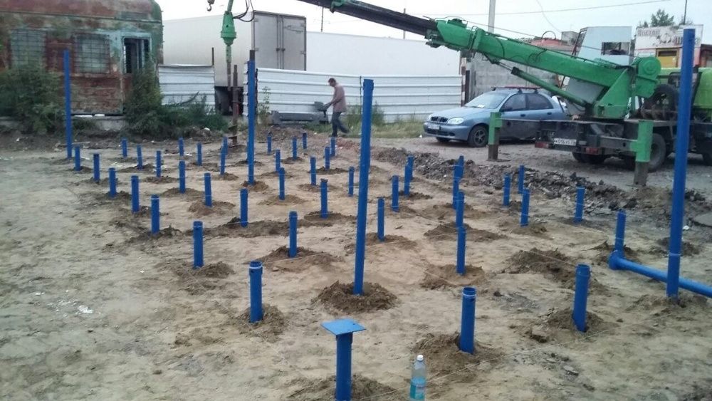 Винтовые сваи, гвинтові палі, геошуруп, изготовление, монтаж, доставка
