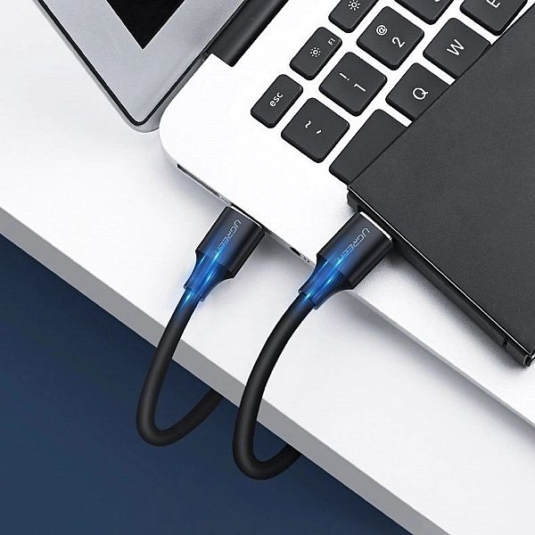 Ugreen kabel przewód USB 2.0 (męski) - USB 2.0 (męski) 1 m czarny (US1