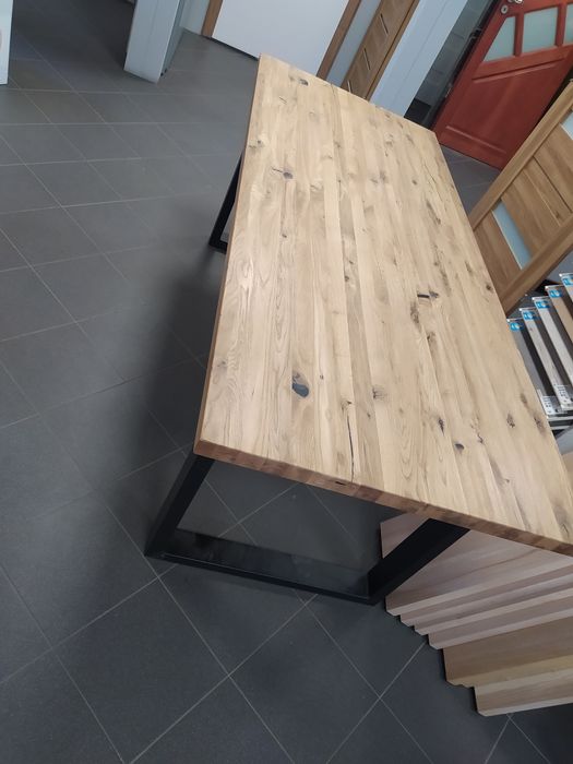 Blat dębowy, retro, industrialny, loft, lite drewno 200x80x4cm