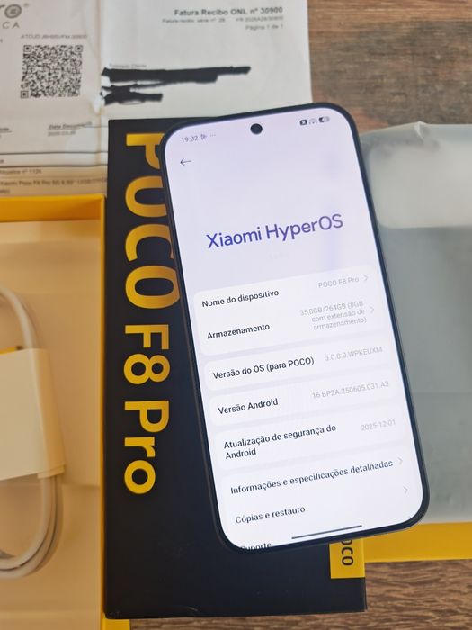 Xiaomi Poco F8 Pro 5G 6.59" 12GB/256GB Preto Seminovo, C/Garantia Aceito Retomas
