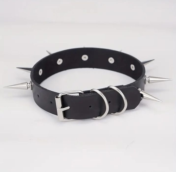 Новий жіночий панк чокер із шипами в чорному кольорі, чокер шипи у2к
