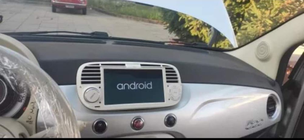 Rádio Android 14 com GPS Fiat 500 (Novo)