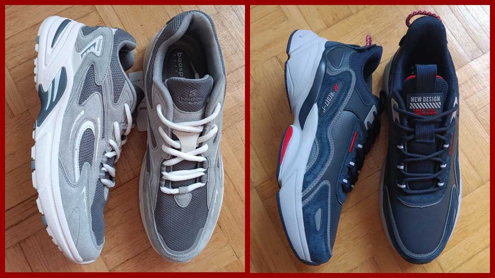 Новые кожаные кроссовки Baasploa для занятий спортом и прогулок.
