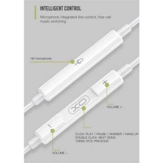Fones de ouvido XO EP13 Lightning Branco para iPhone