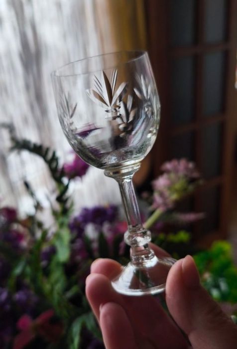 Бокал фужер рюмки муха стакан купоросное старинное стекло Мальцов  дом