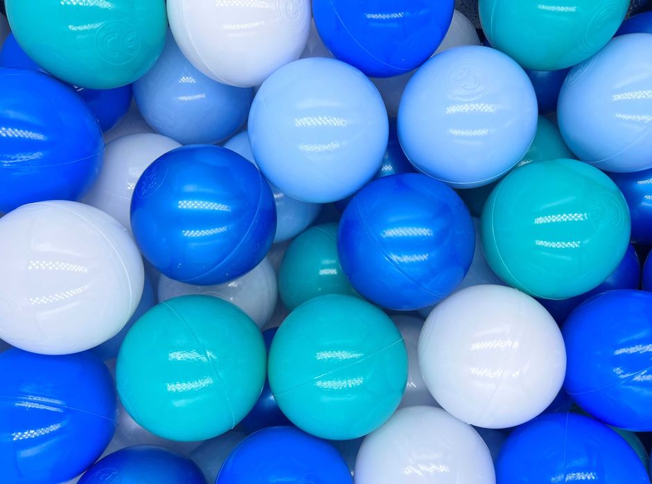 Plastikowe piłeczki piłki kulki - zestaw zimowy 100szt. 7cm