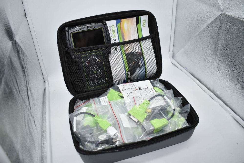 Máquina Diagnóstico Mota – OBD profissional moto + Kit Cabos