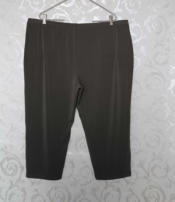 євро 52 / 56-58-60  хакі капрі бриджі штани трикотаж великі батал