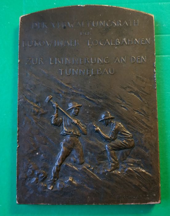 Plakieta z brązu z 1902r. - Stefan Schwartz