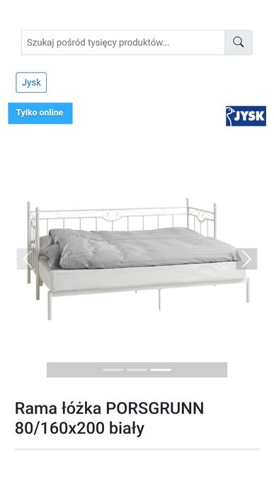 Łóżko porsgrun Jysk 80/160x200