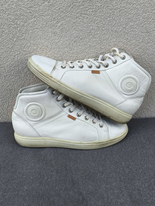 Ecco Soft 7 Damskie Tenisówki / Trampki Wysokie White Rozmiar 40