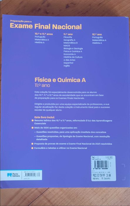 Livro Preparação para exame Físico Química A 11ºAno