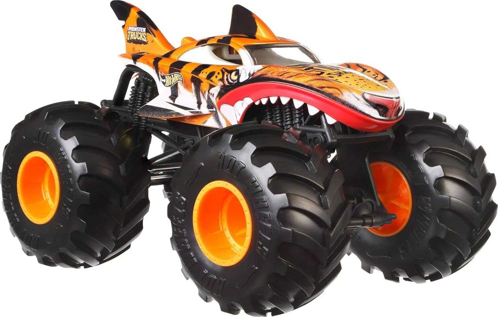 Великий Hot Wheels Monster Trucks Tiger Shark, 124 Монстер Трак Тигр Акула