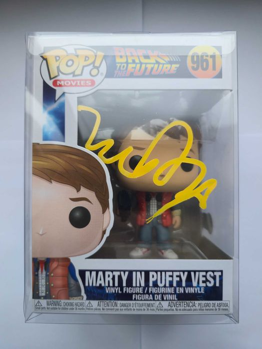 Фігурка Funko Pop Marty McFly підписана Майклом Дж. Фоксом [Beckett]