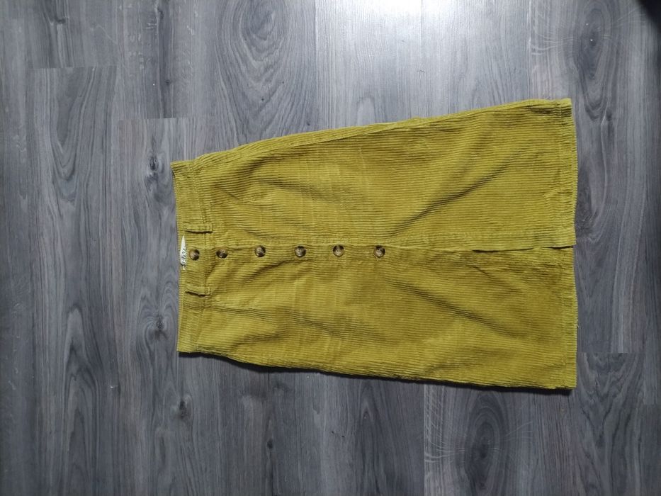 Юбка вельветовая оливка