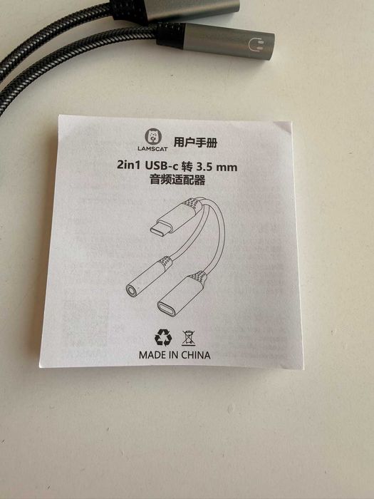 Adapter audio 2 w 1 USB-C na 3,5 mm + GRATIS