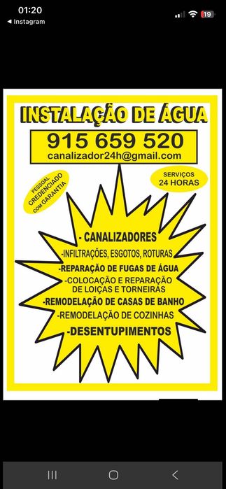 Canalização 24h Grande Lisboa Fugas , Desentupimentos , remodelações