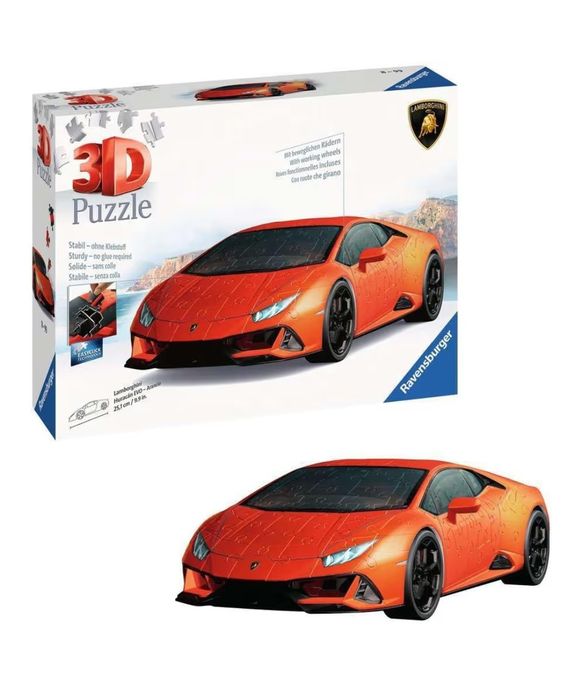 Puzzle 3D RAVENSBURGER Lamborghini Huracan Evo Arancio 11571 156 elementów