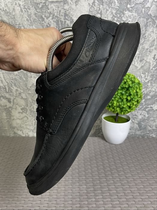 Clarks collection ботинки туфли 42 размер кожаные черные